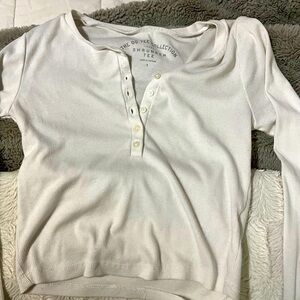 Aeropostale cropped white long sleeve.